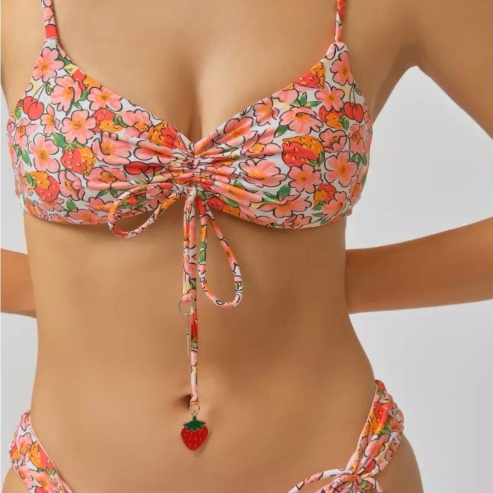BLACKBOUGH Berry Cherry Bikini Set - Orange & Red